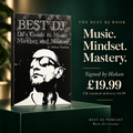 Best DJ book by Hakan Nurhak, shown in an emerald product mockup. Signed copy £19.99, UK tracked delivery £4.99. Illustrative mockup.